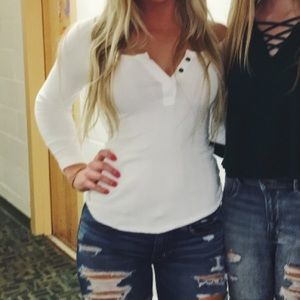 White Free People Top